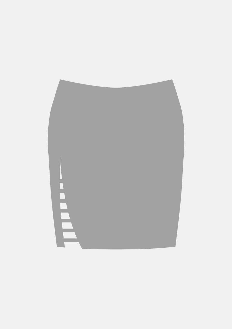Front slit skirt
